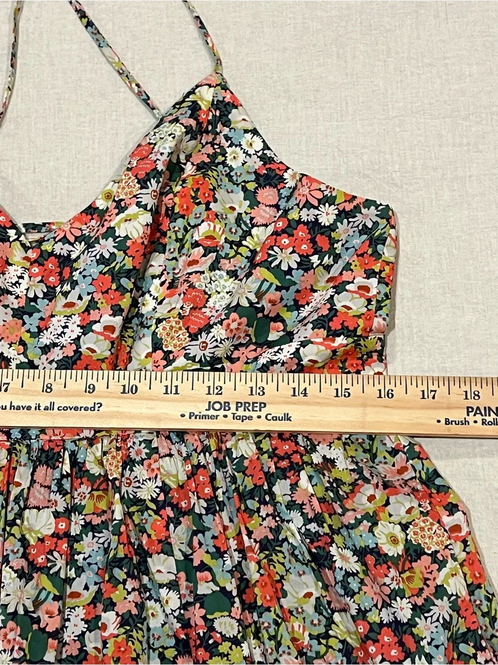 J. Crew x Liberty London Thorpe Ditsy Floral Midi Dress 12 Lace Up Tie Back - Picture 10 of 15
